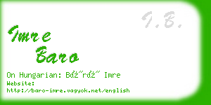 imre baro business card